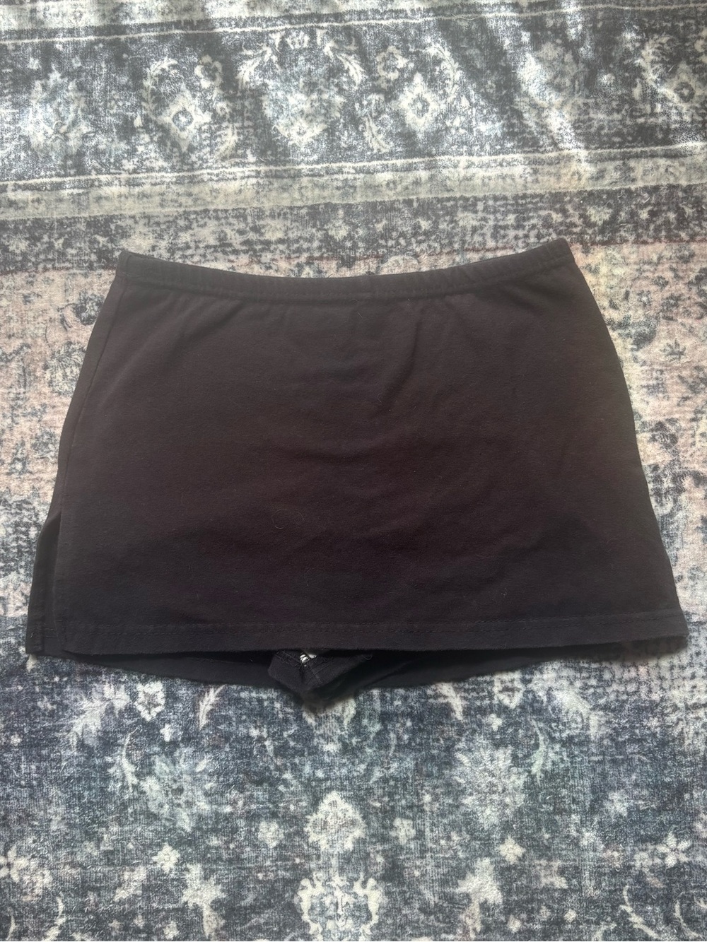 athletic works black mini skirt